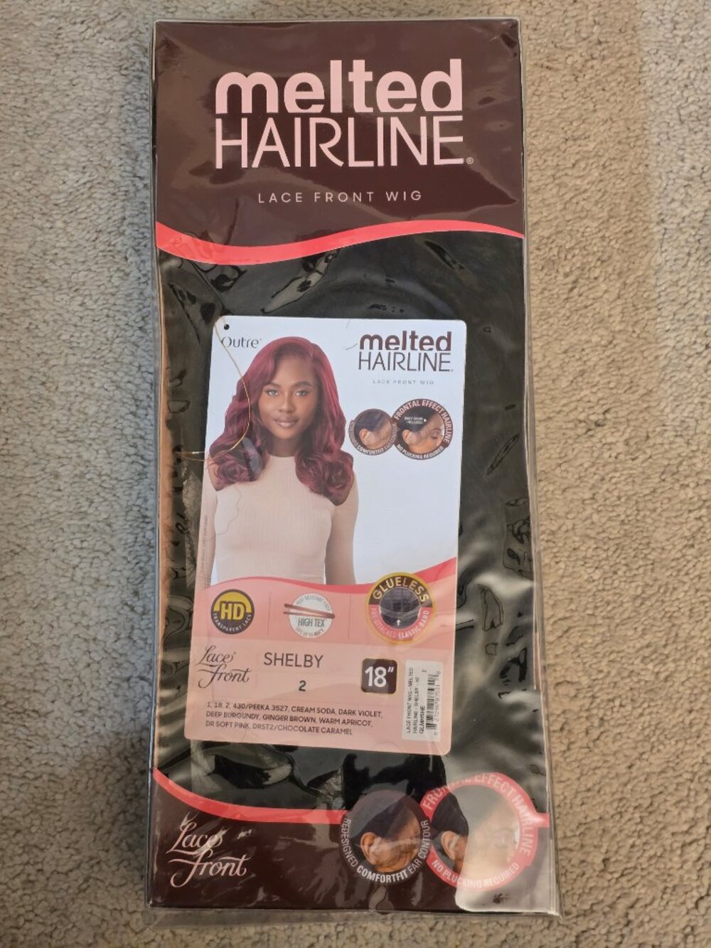 Outre Melted Hairline Glueless HD Lace Front Wig – SHELBY Dark Brown (2) New! - Picture 8 of 8
